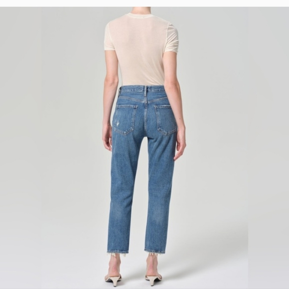 NWT Agolde | Riley High Rise straight Crop Jeans | Size 33 Frequency - Picture 2 of 8
